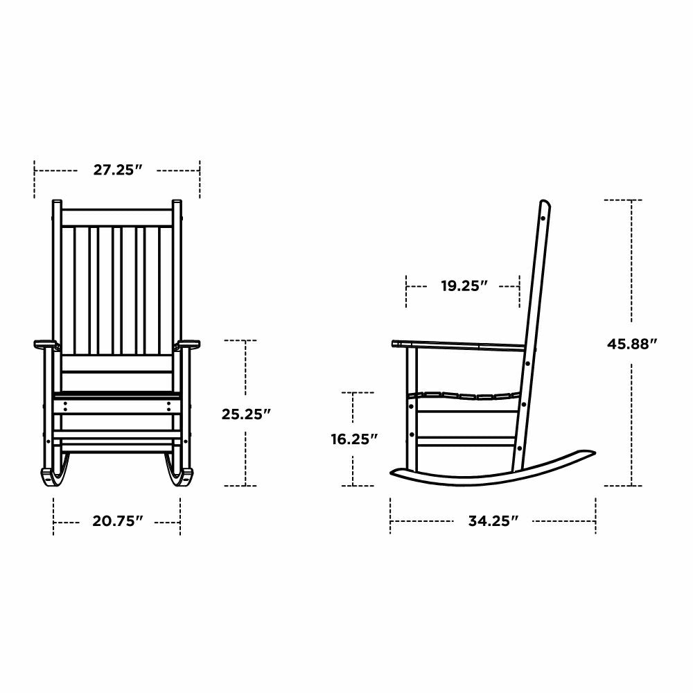 Plow & Hearth POLYWOOD® Vineyard Porch Rocking Chair