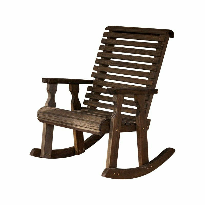 Plow & Hearth Amish Casual Heavy Duty Roll Back Wooden Outdoor Rocking Chair