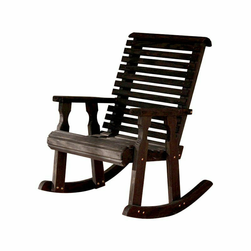 Plow & Hearth Amish Casual Heavy Duty Roll Back Wooden Outdoor Rocking Chair