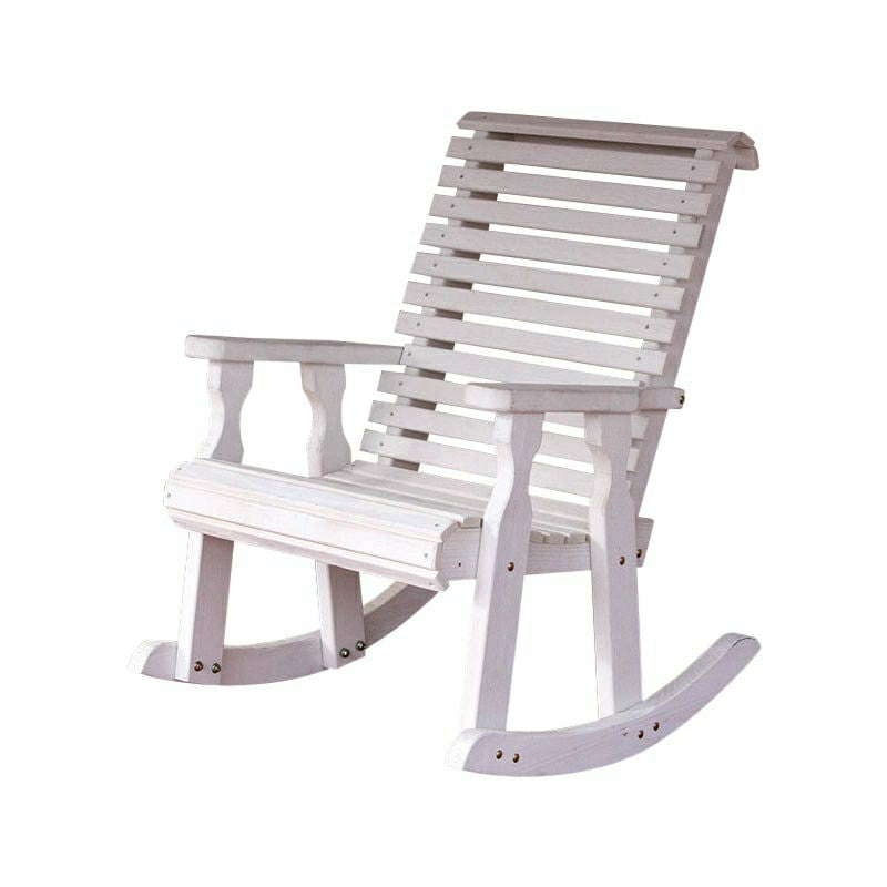 Plow & Hearth Amish Casual Heavy Duty Roll Back Wooden Outdoor Rocking Chair