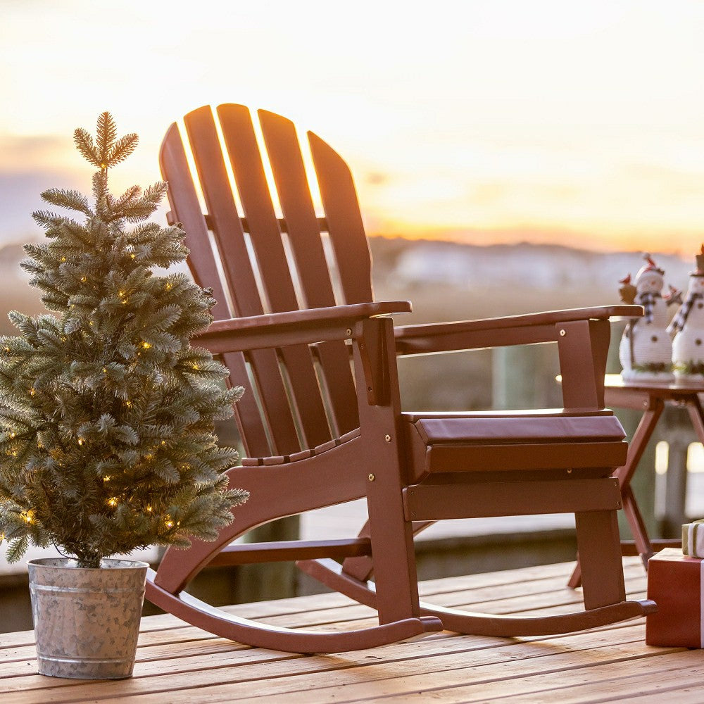 Plow & Hearth Wooden Adirondack Rocker