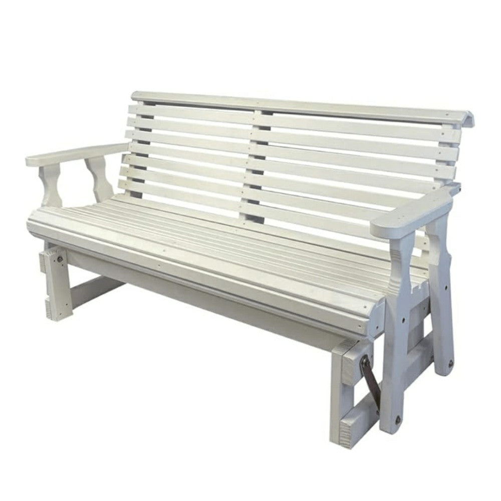 Plow & Hearth Amish Casual Heavy Duty Roll Back 5 Foot Treated Porch Glider