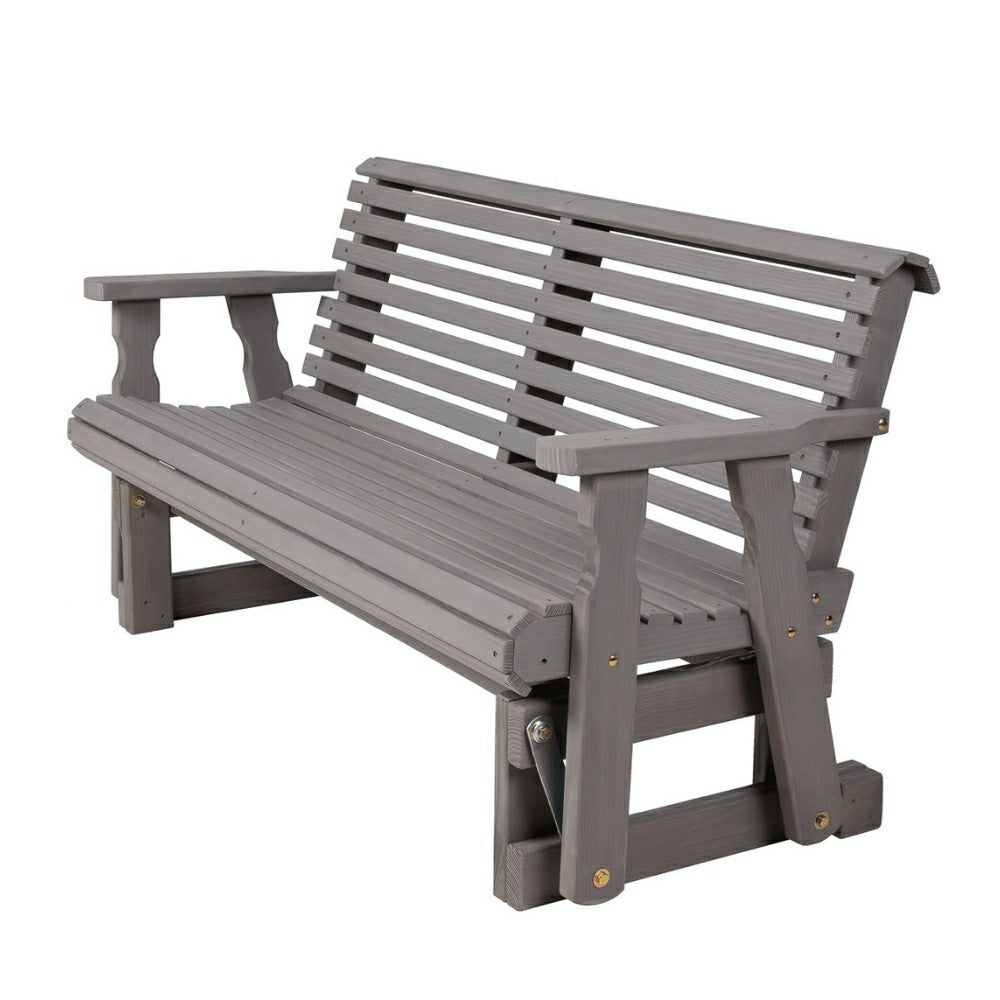 Plow & Hearth Amish Casual Heavy Duty Roll Back 5 Foot Treated Porch Glider