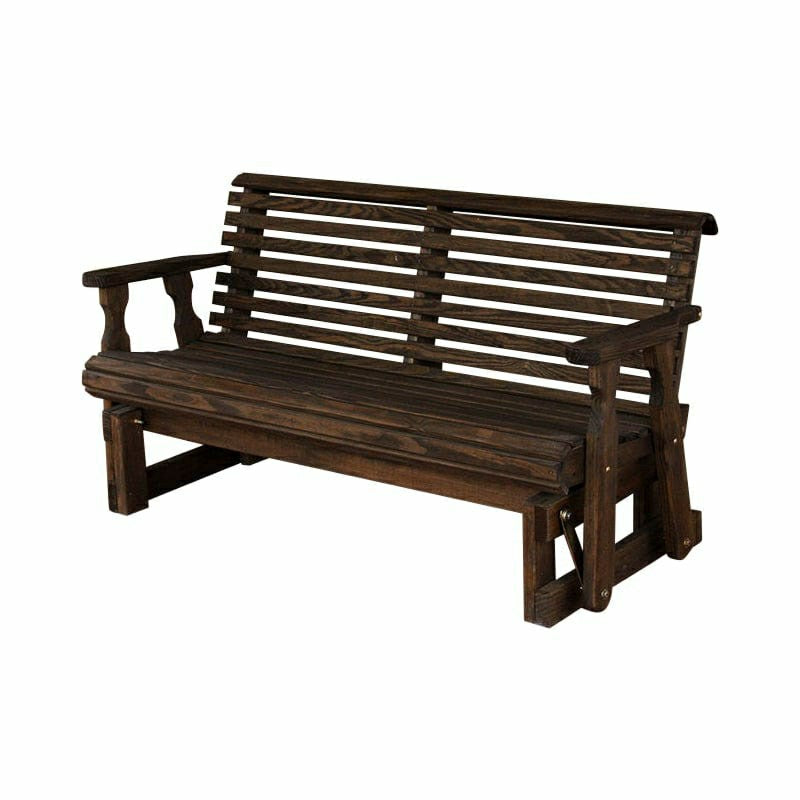 Plow & Hearth Amish Casual Heavy Duty Roll Back 5 Foot Treated Porch Glider