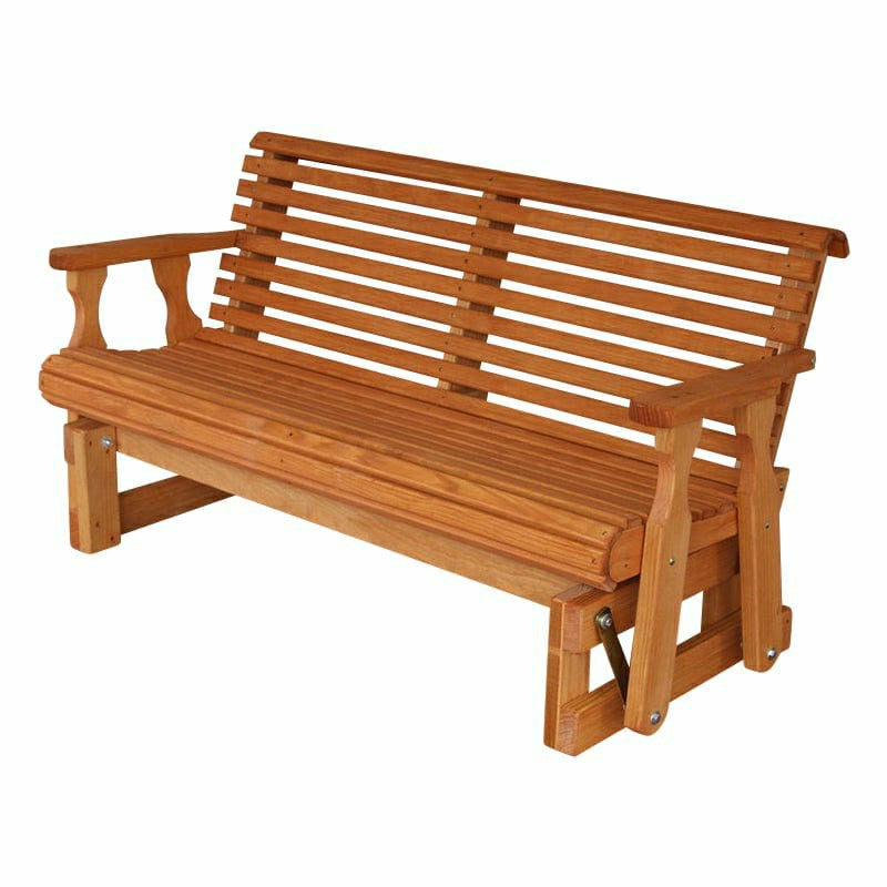 Plow & Hearth Amish Casual Heavy Duty Roll Back 5 Foot Treated Porch Glider
