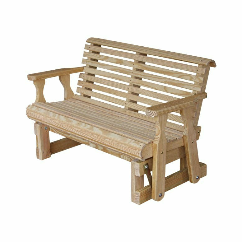 Plow & Hearth Amish Casual Heavy Duty Roll Back 5 Foot Treated Porch Glider