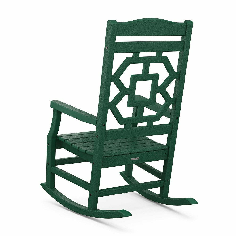 Plow & Hearth POLYWOOD® Chinoiserie Rocking Chair