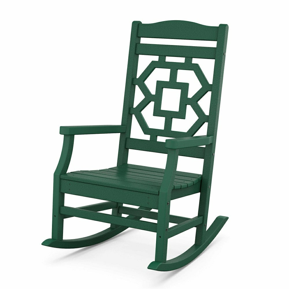 Plow & Hearth POLYWOOD® Chinoiserie Rocking Chair