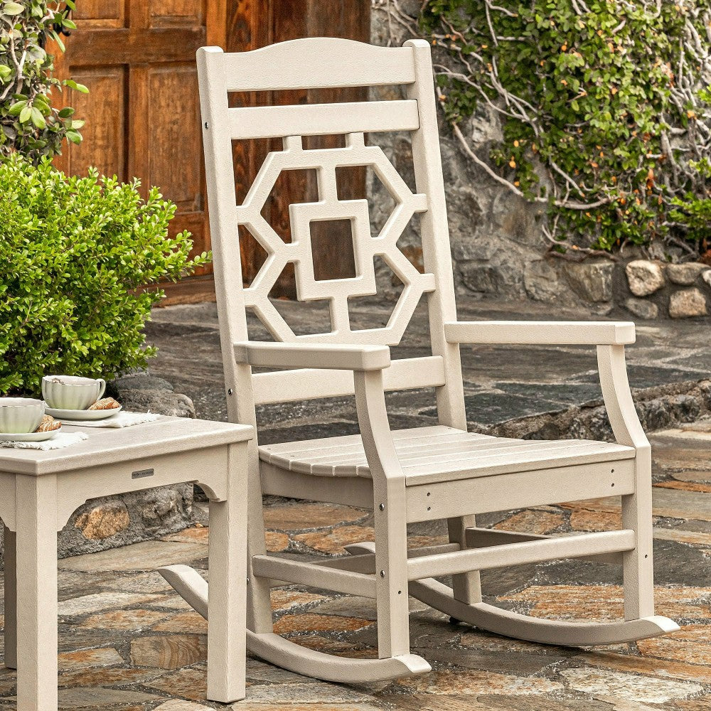 Plow & Hearth POLYWOOD® Chinoiserie Rocking Chair