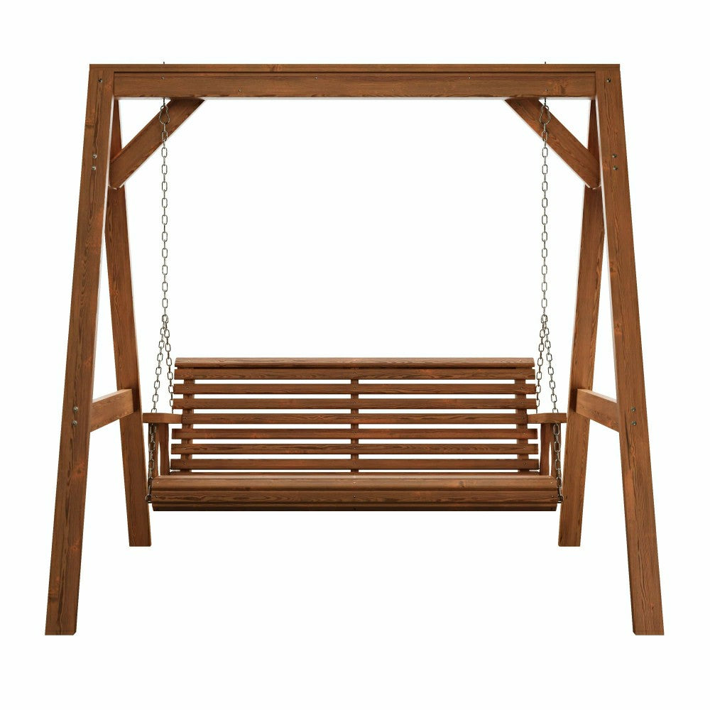 Plow & Hearth Amish Casual Heavy Duty Roll Back Swing with A-Frame Stand