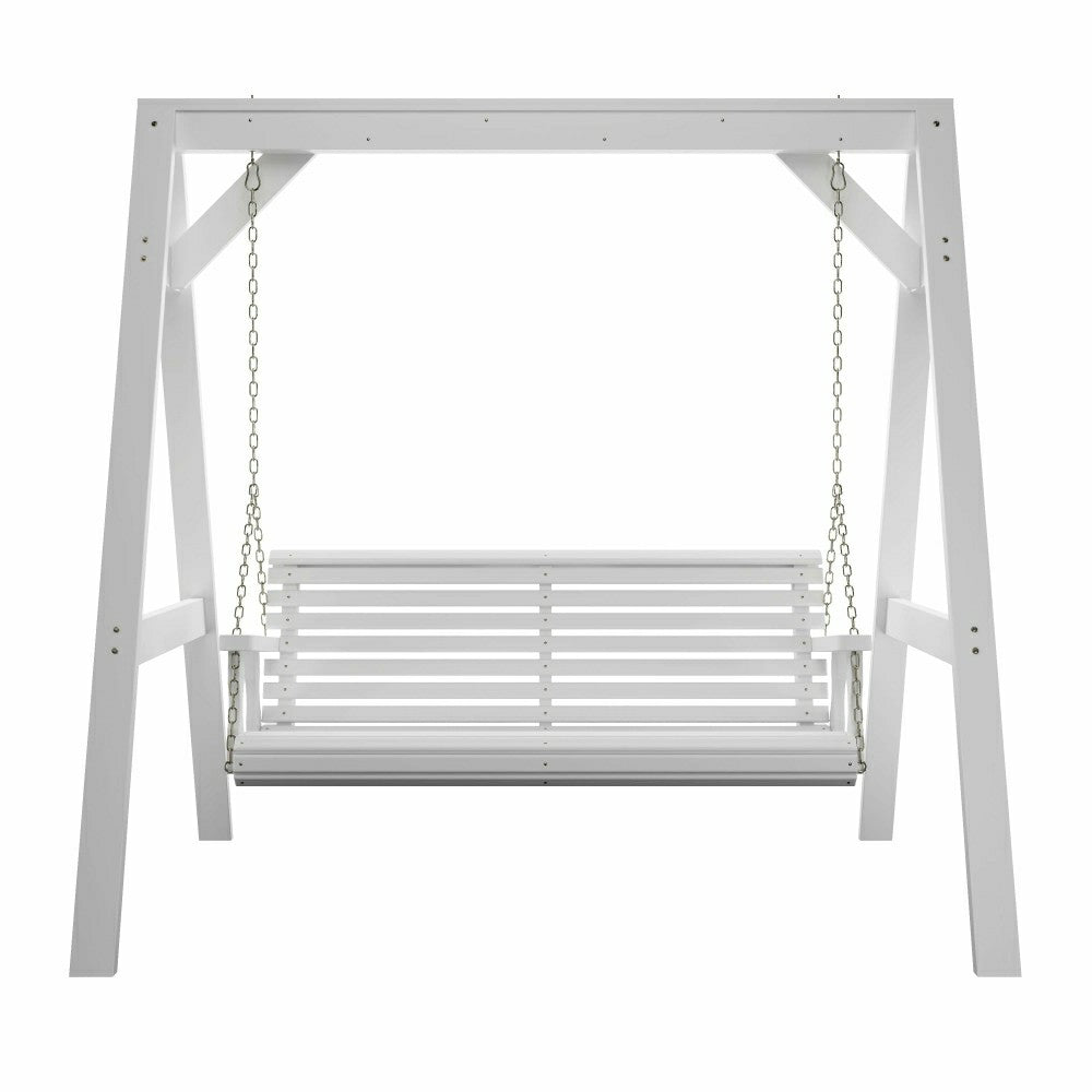 Plow & Hearth Amish Casual Heavy Duty Roll Back Swing with A-Frame Stand