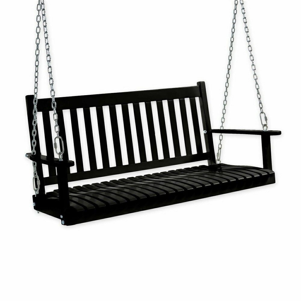Plow & Hearth Slatted Wood Porch Swing