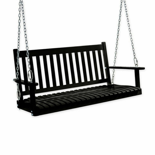 Plow & Hearth Slatted Wood Porch Swing
