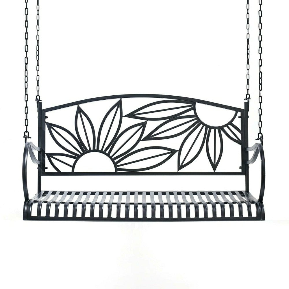Plow & Hearth Live Casual Heavy Duty Mariposa Metal Porch Swing