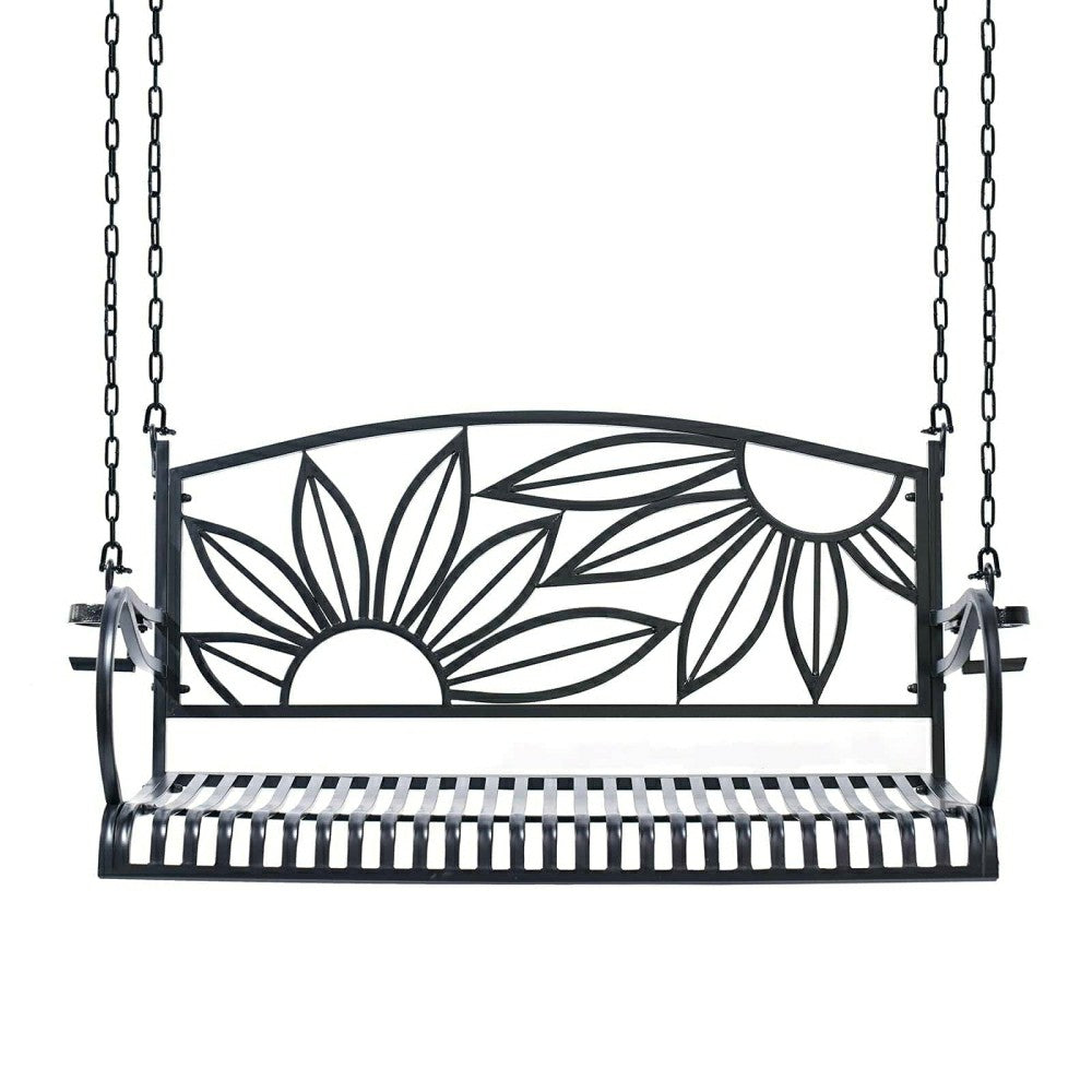 Plow & Hearth Live Casual Heavy Duty Mariposa Metal Porch Swing