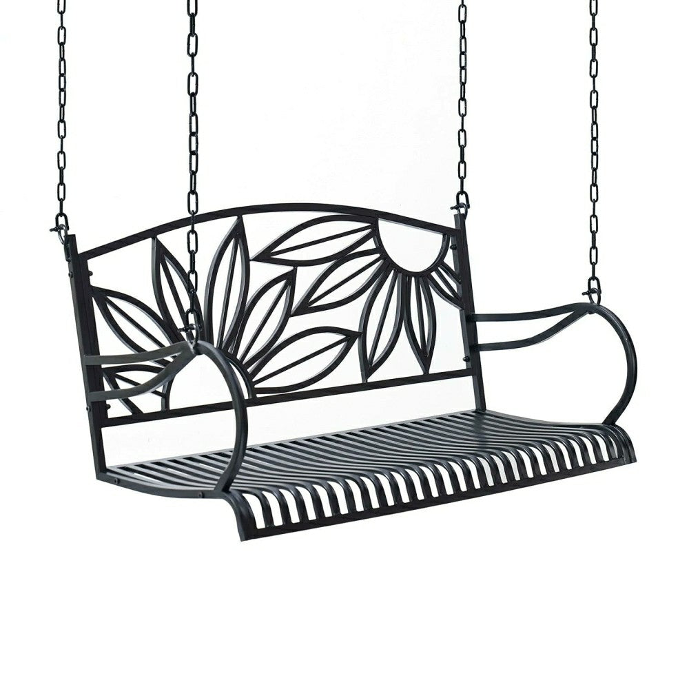 Plow & Hearth Live Casual Heavy Duty Mariposa Metal Porch Swing