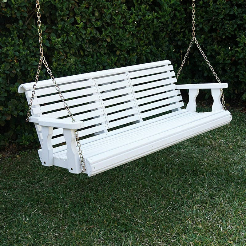 Plow & Hearth Porchgate Amish Heavy Duty Rollback Console Porch Swing