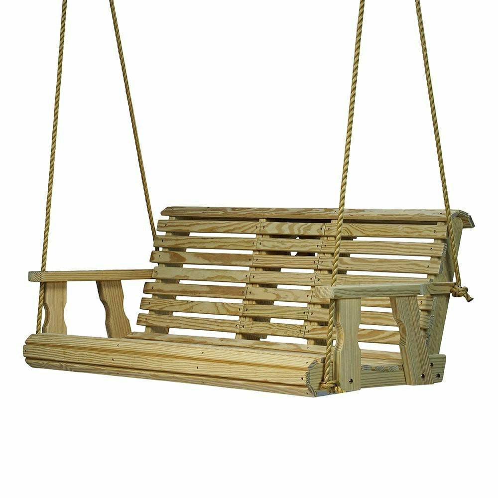 Plow & Hearth Porchgate Amish Heavy Duty Rollback Console Porch Swing