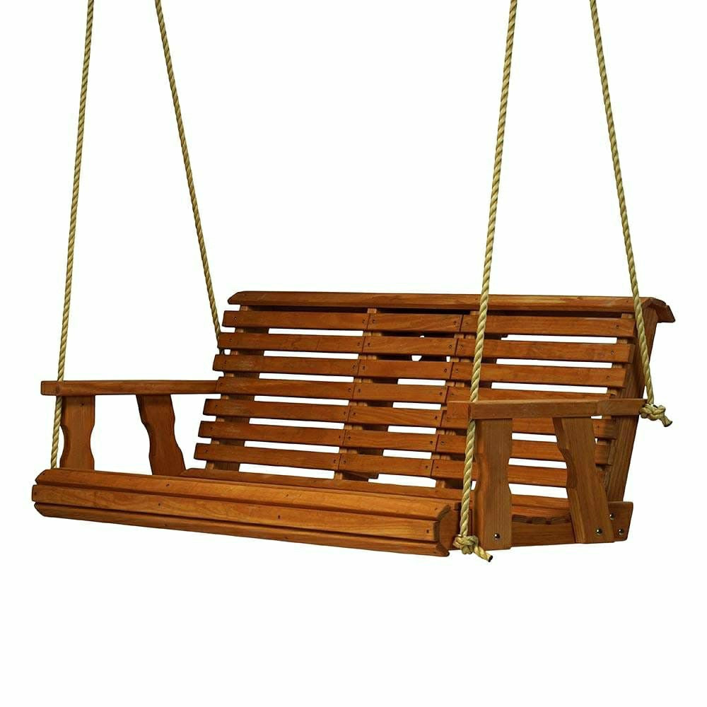 Plow & Hearth Porchgate Amish Heavy Duty Rollback Console Porch Swing