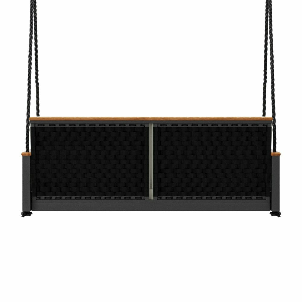 Plow & Hearth East Green Linden Porch Swing With Cushions