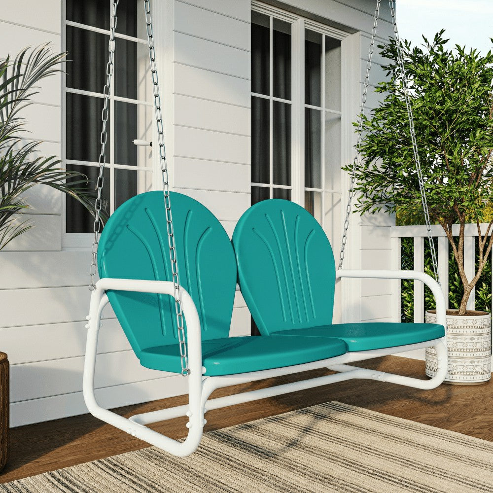 Plow & Hearth Live Casual Retro Metal Porch Swing