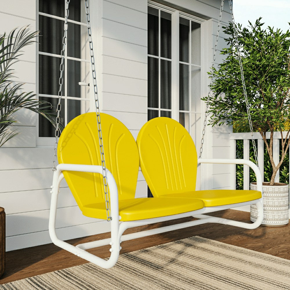 Plow & Hearth Live Casual Retro Metal Porch Swing