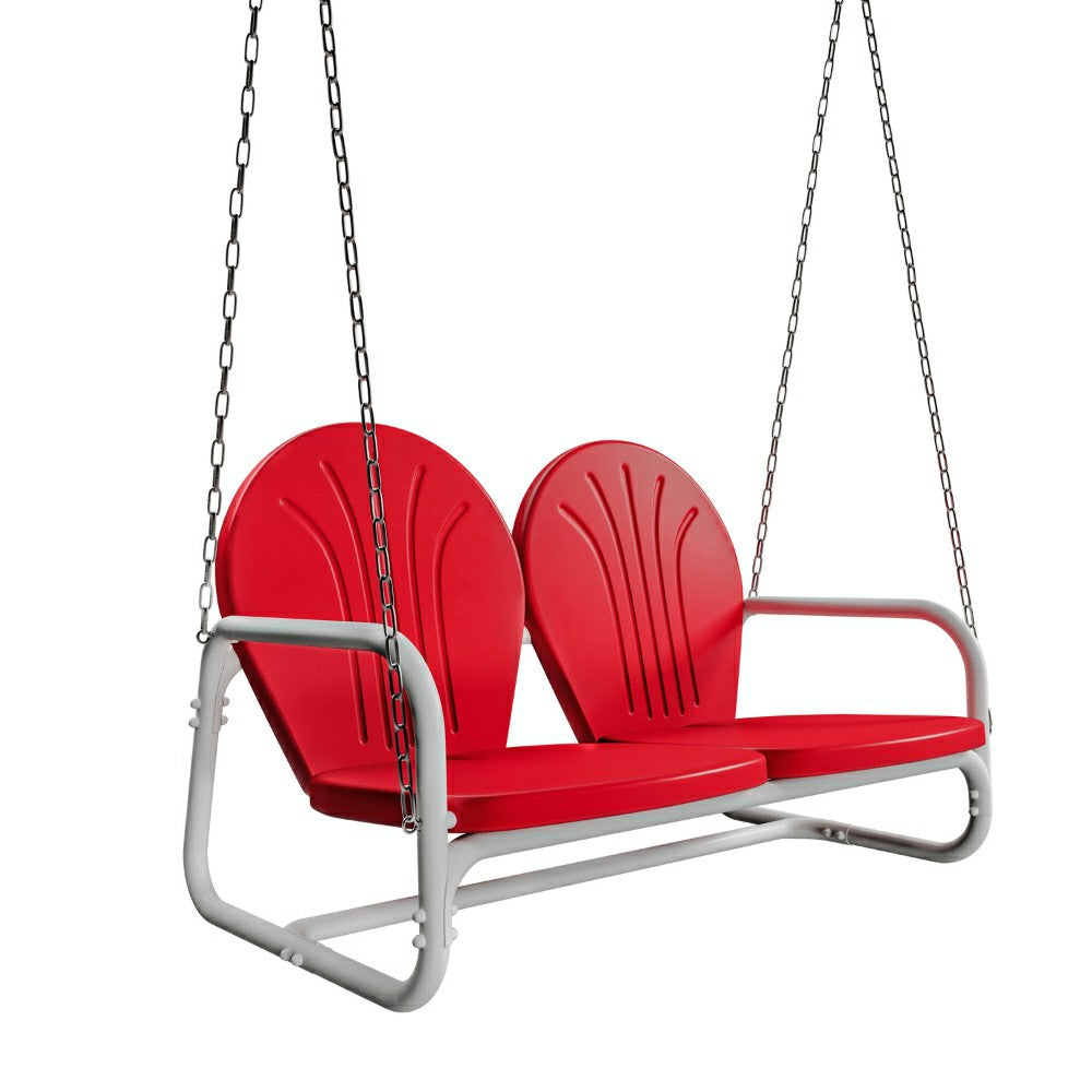Plow & Hearth Live Casual Retro Metal Porch Swing