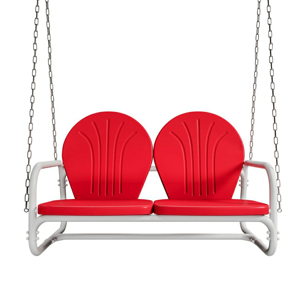 Plow & Hearth Live Casual Retro Metal Porch Swing