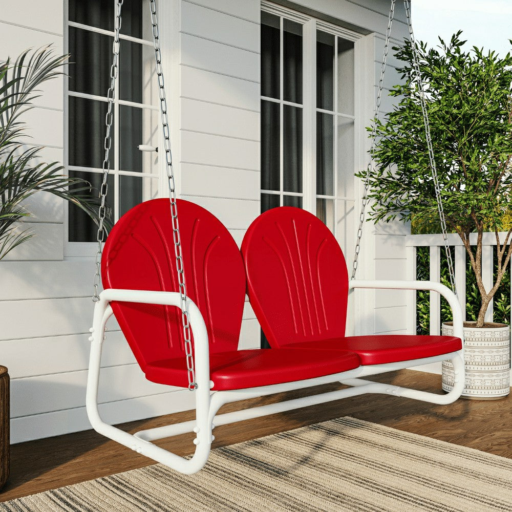 Plow & Hearth Live Casual Retro Metal Porch Swing