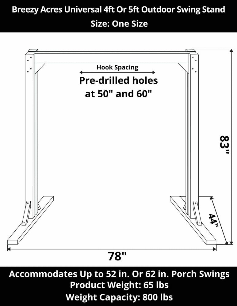 Plow & Hearth Amish Casual Modern Outdoor Swing Stand
