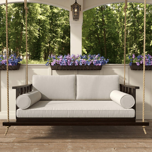 Plow & Hearth Live Casual The Madison Steel Daybed Swing With Cushions