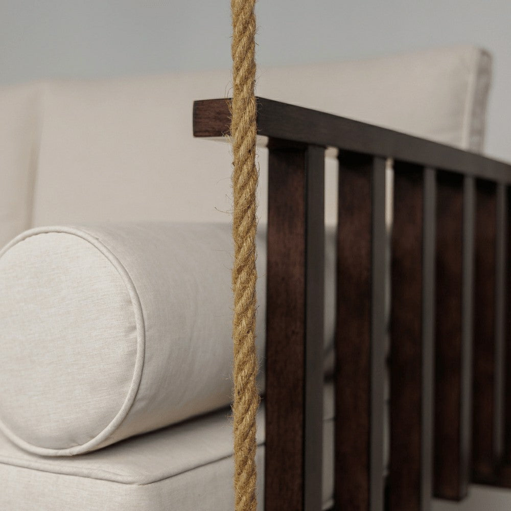 Plow & Hearth Live Casual The Madison Steel Daybed Swing With Cushions