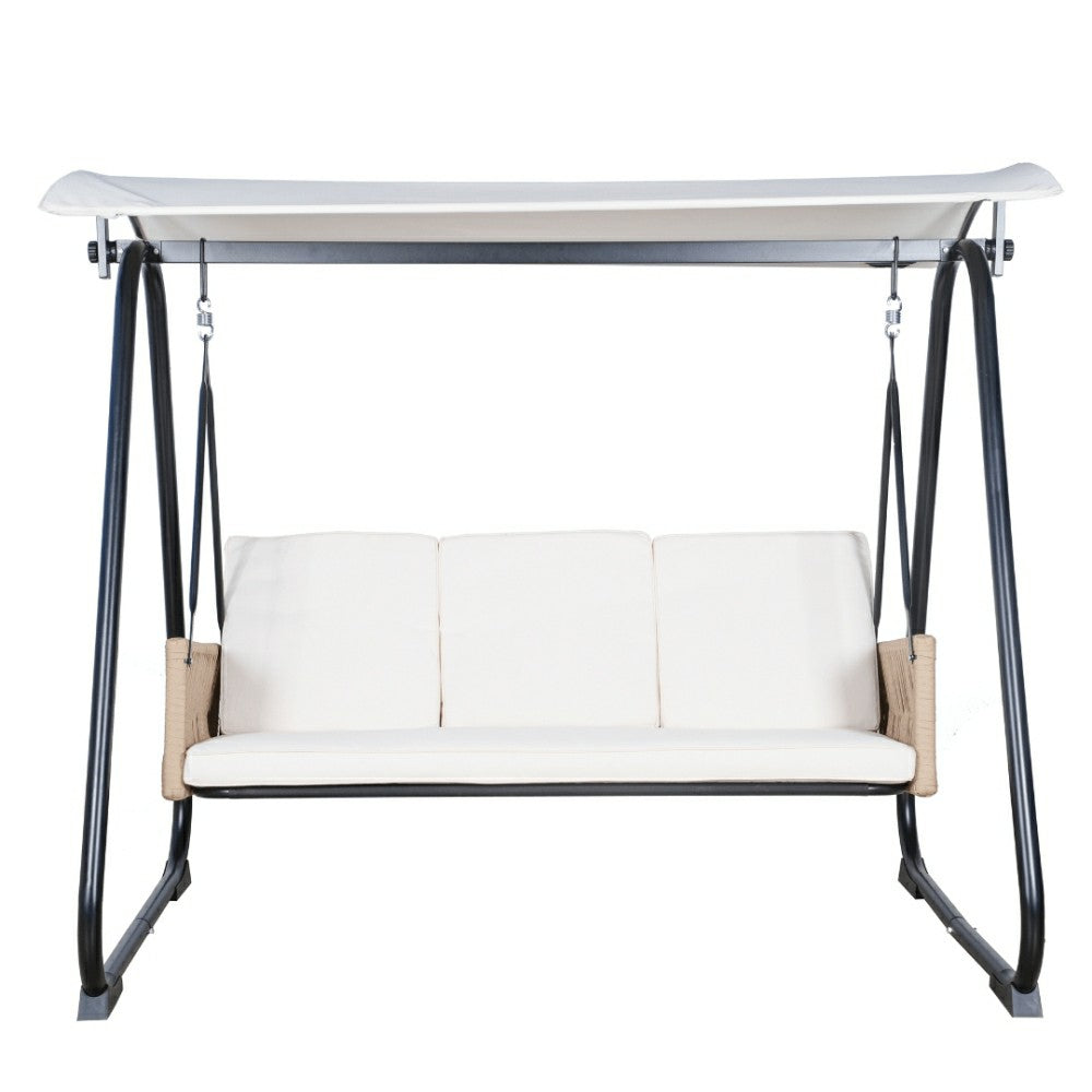 Plow & Hearth East Green Parker Patio Swing with Canopy Stand