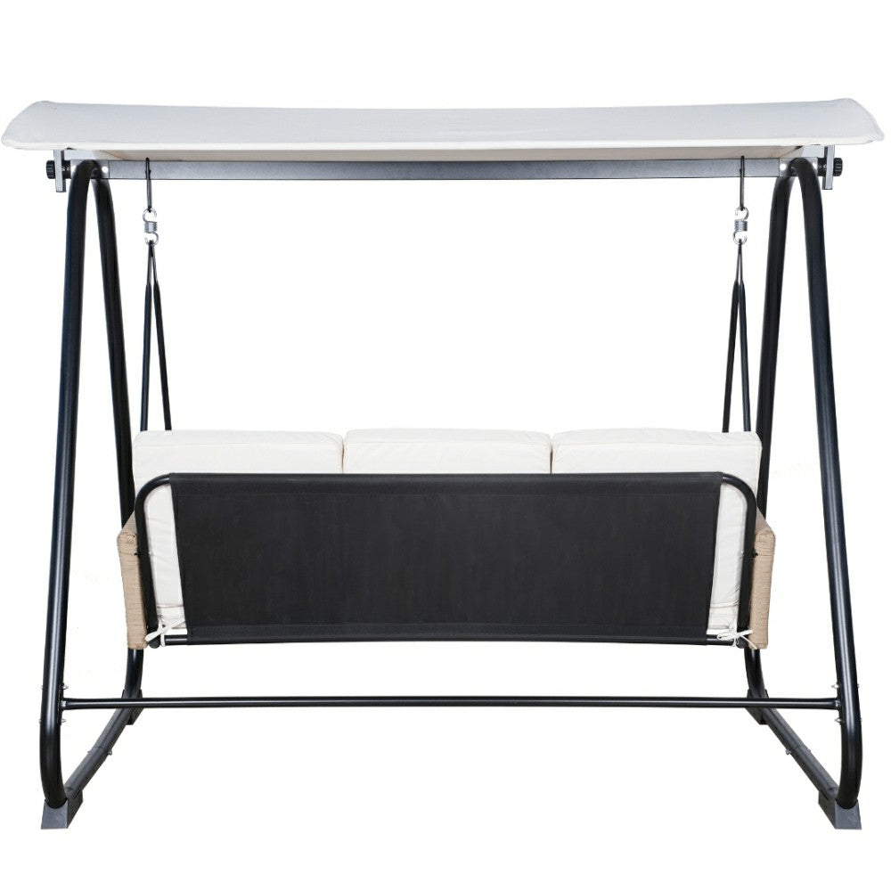 Plow & Hearth East Green Parker Patio Swing with Canopy Stand