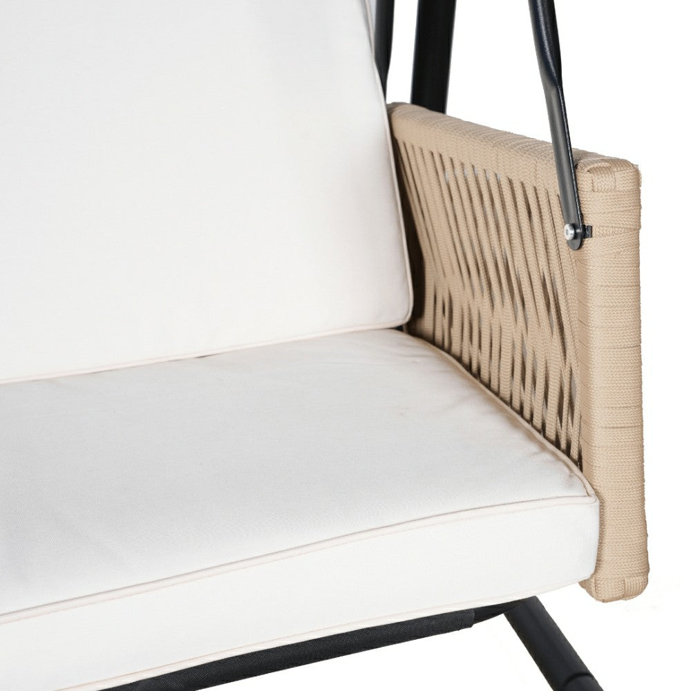 Plow & Hearth East Green Parker Patio Swing with Canopy Stand