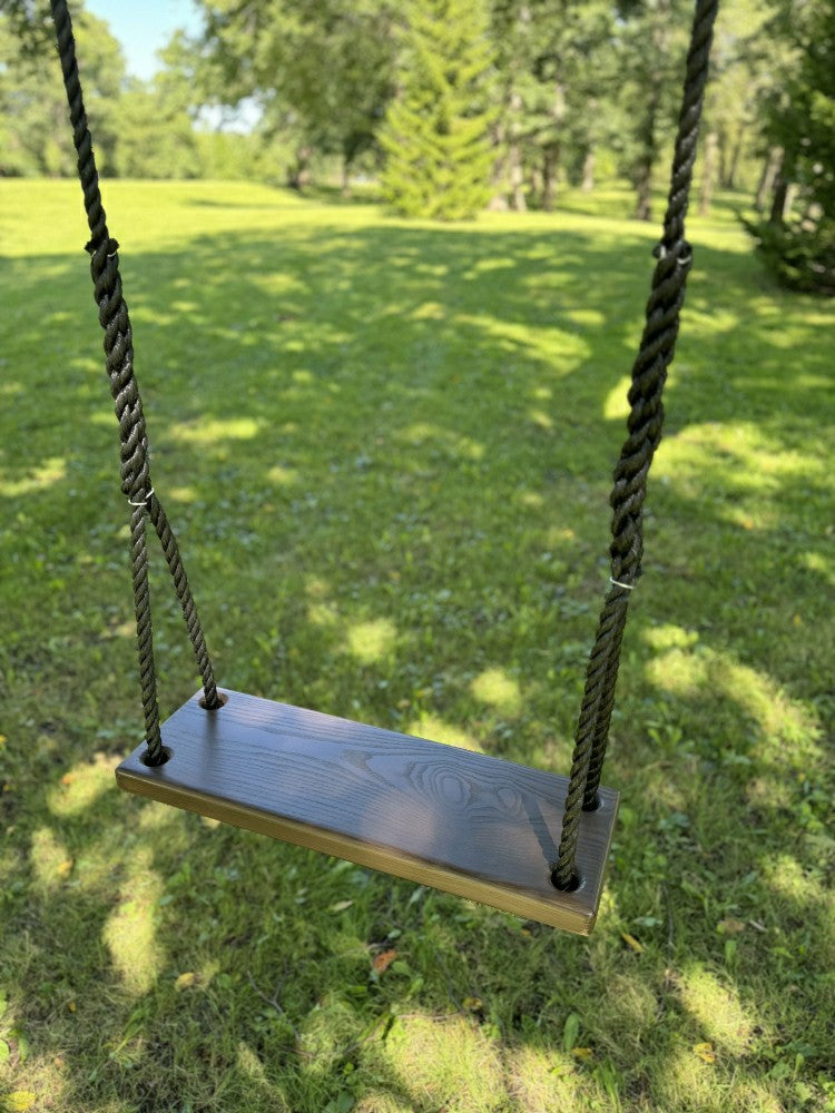 Plow & Hearth Dark Brown Stained Classic Bench Swing