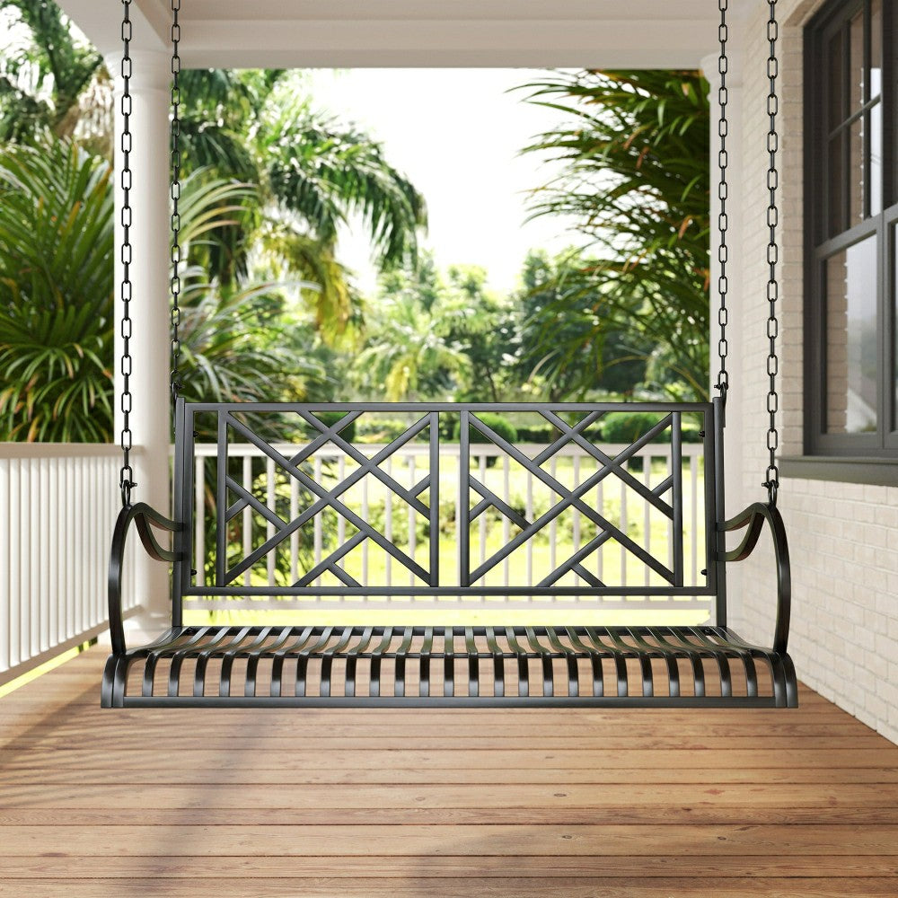 Plow & Hearth Live Casual Logan Metal Porch Swing