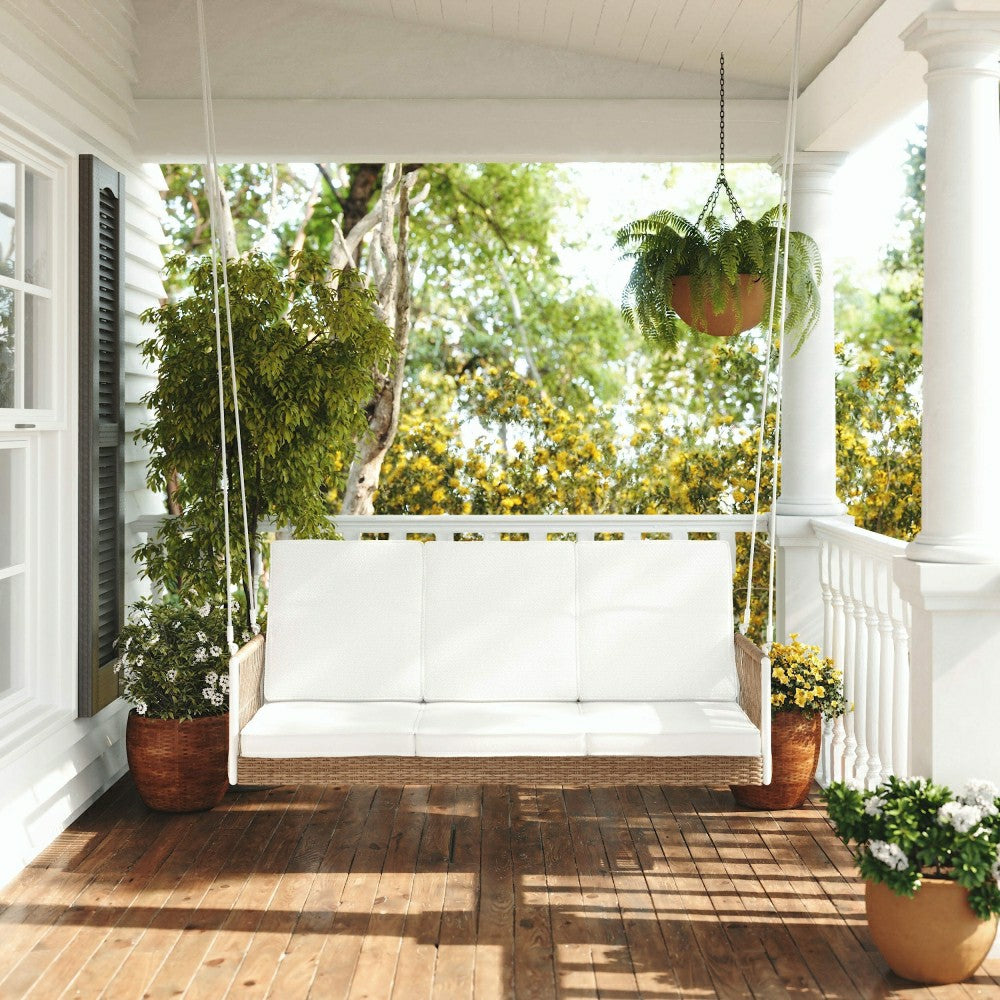 Plow & Hearth East Green Anderson Porch Swing with Cushions