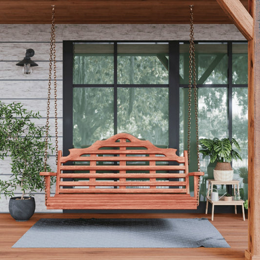 Plow & Hearth Keystone Amish Co. 5 Foot Milan Red Cedar Porch Swing without Cupholde