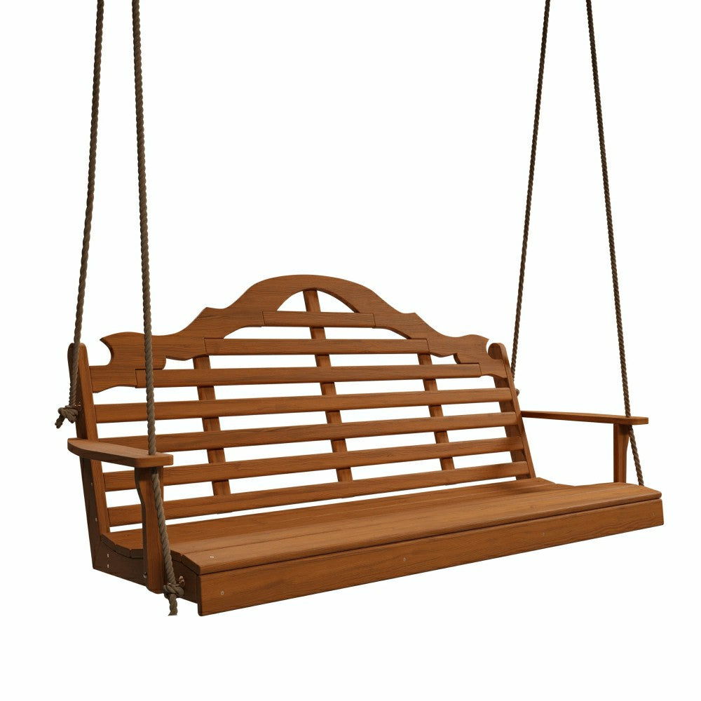 Plow & Hearth Keystone Amish Co. 5 Foot Milan Red Cedar Porch Swing without Cupholde