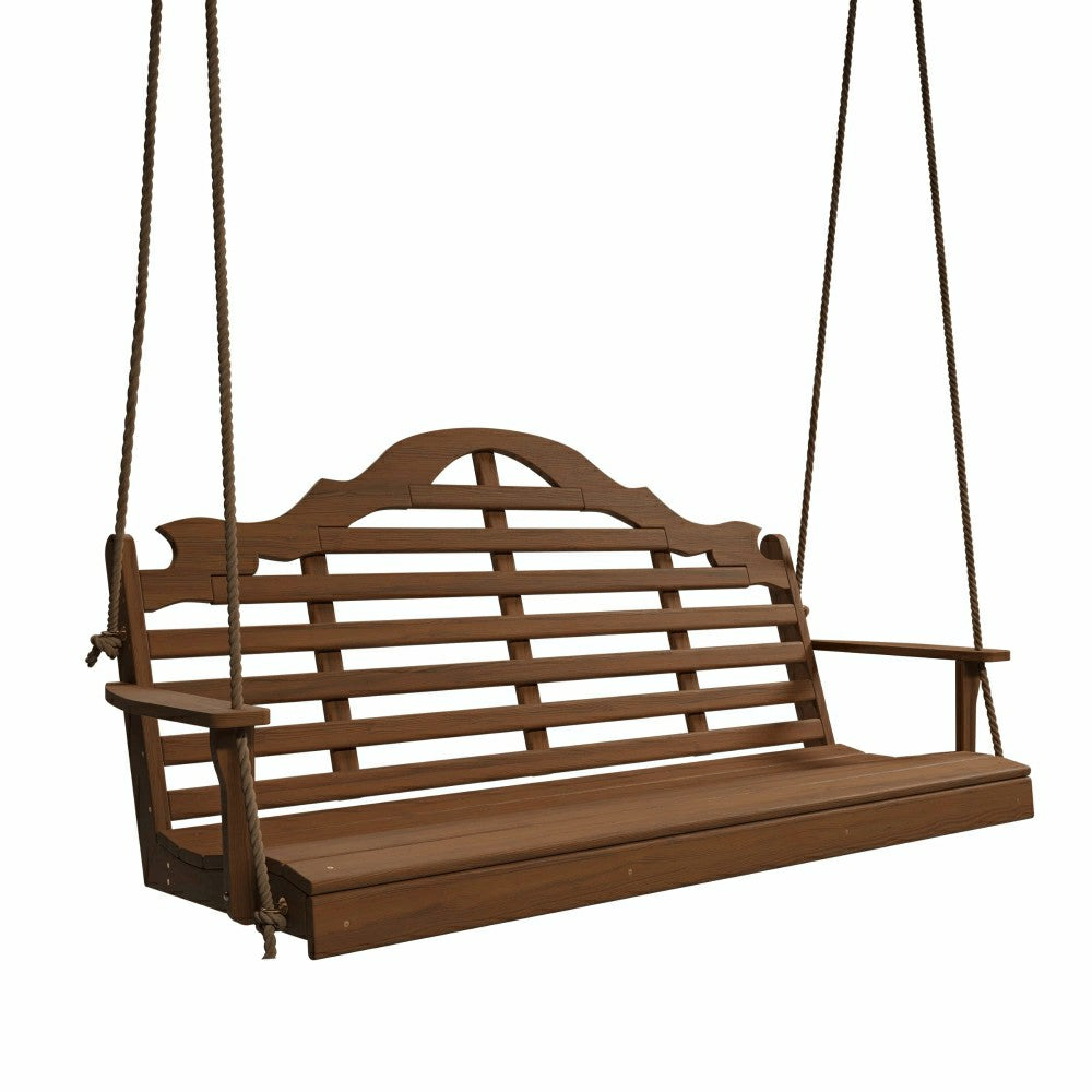 Plow & Hearth Keystone Amish Co. 5 Foot Milan Red Cedar Porch Swing without Cupholde