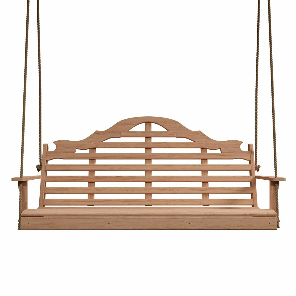 Plow & Hearth Keystone Amish Co. 5 Foot Milan Red Cedar Porch Swing without Cupholde
