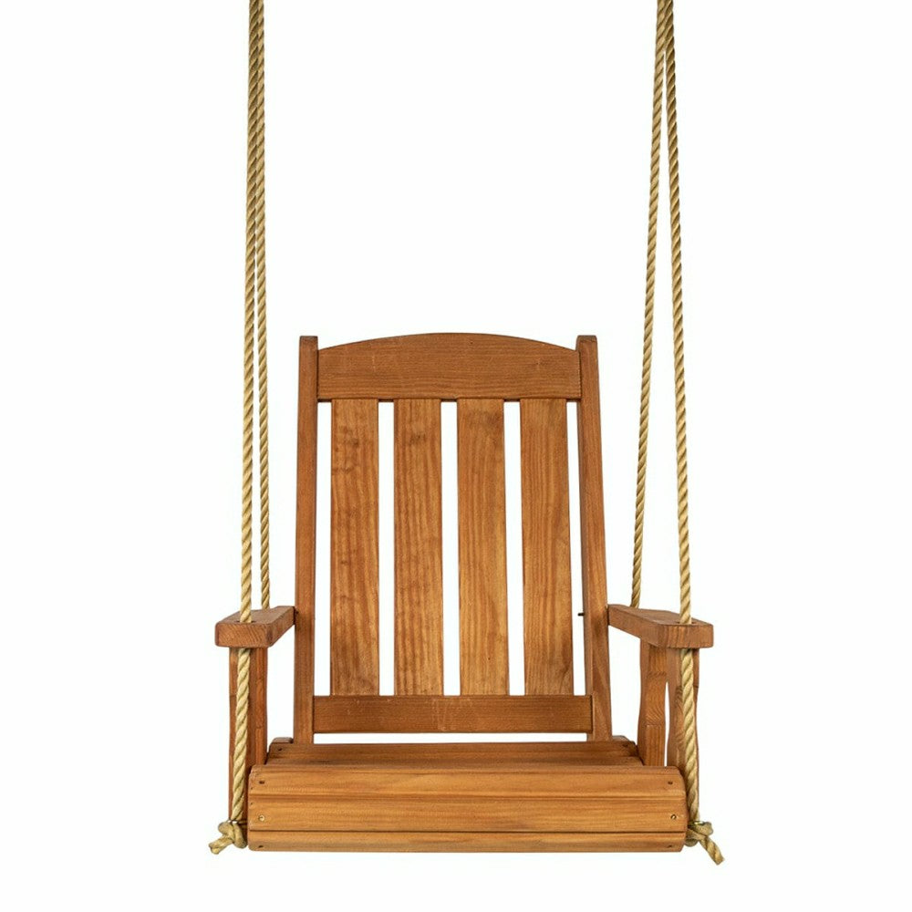 Plow & Hearth Heavy Duty Outdoor Wood Swing Chair - Cedar Clearcoat