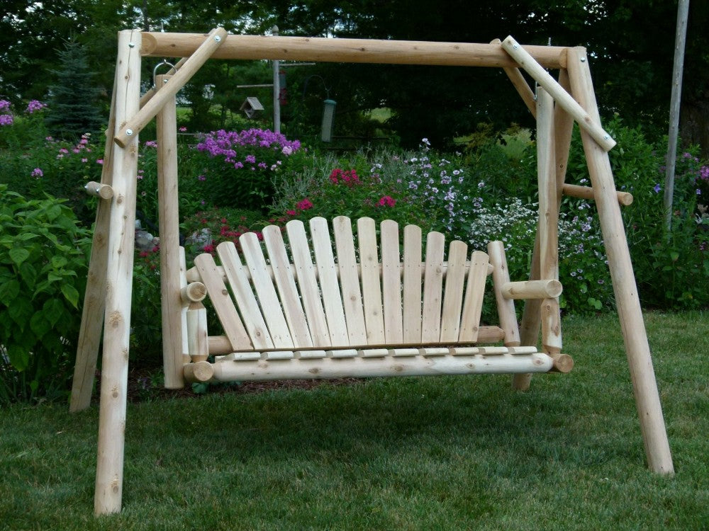 Plow & Hearth Rustic Log Swing Set