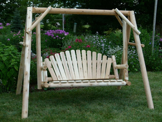Plow & Hearth Rustic Log Swing Set