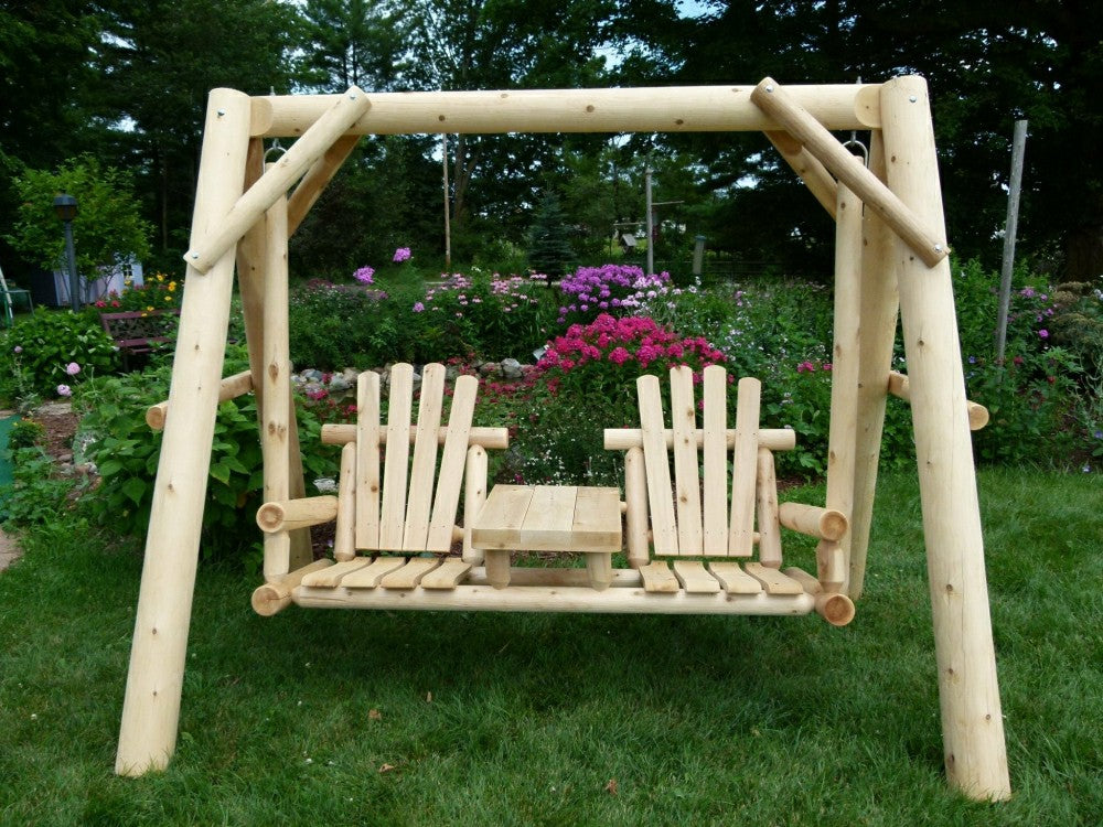 Plow & Hearth Backyard Wooden Swings for Your Garden