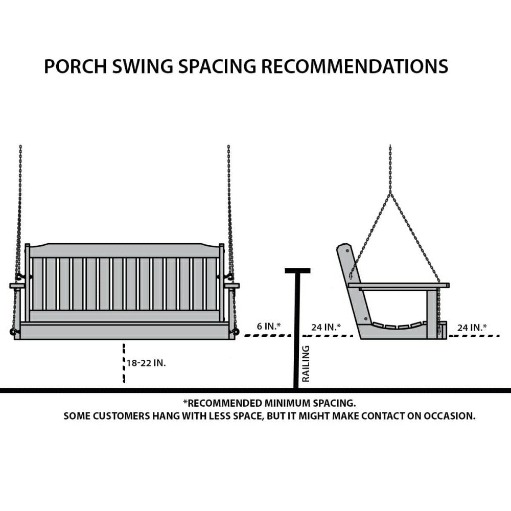 Plow & Hearth LA Swings Roll Back Swing Chair