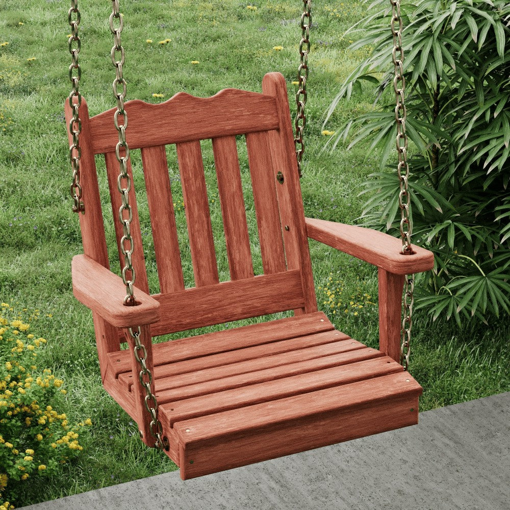 Plow & Hearth Keystone Amish Co. York Red Cedar Swing Chair