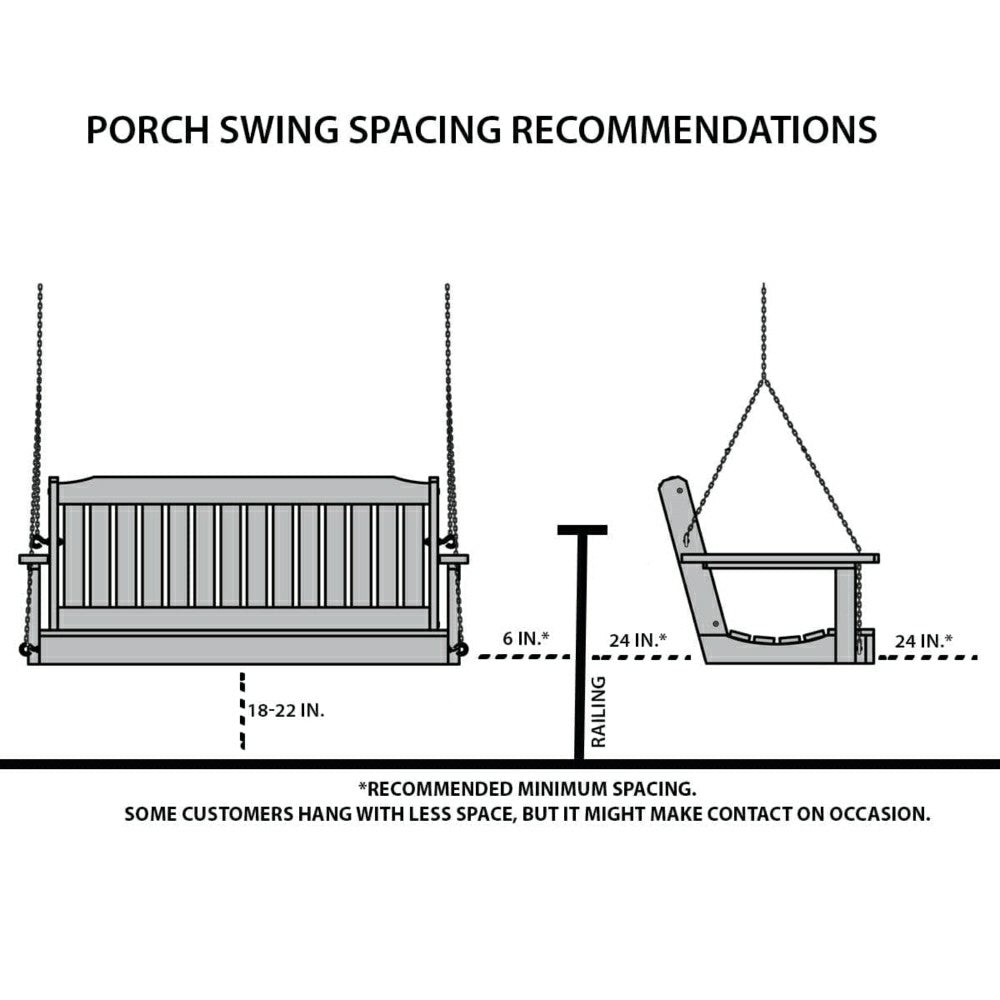Plow & Hearth Keystone Amish Co. York Red Cedar Swing Chair
