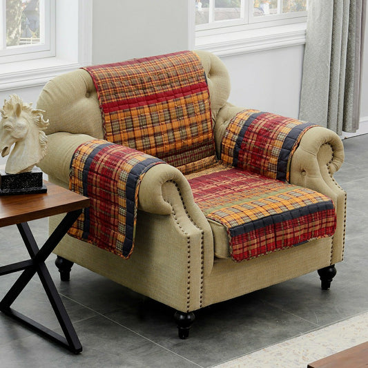 Plow & Hearth Gold Rush Reversible Chair Cover